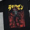 DEVILMAN Anime Retro Muster Herren und Damen Sommer Reine Baumwolle Bequem Lässig T-Shirt Locker Rundhals Modisches Oberteil