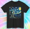 Van Gogh Starry Night Wolf TShirt Howling Wolf Art Tee Unique Graphic S5xl