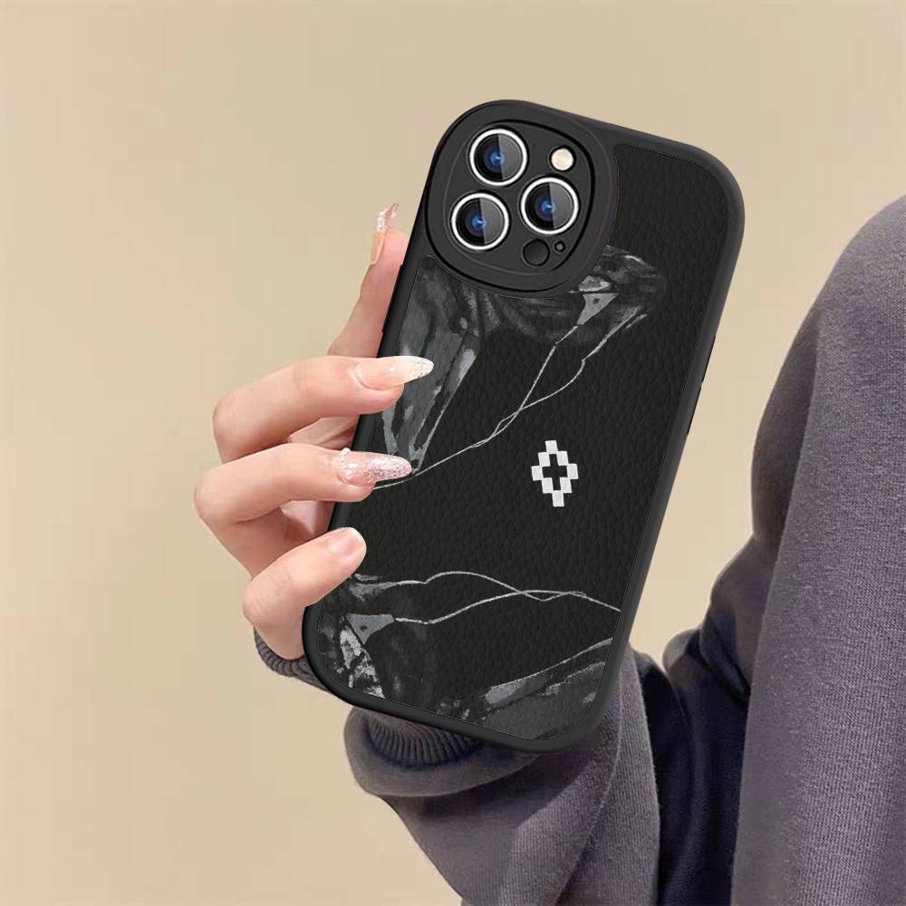 Custodia per Telefono M-MARCELO B-BURLON Per IPhone 16 15 14 13 12 11 Pro Max Plus Pelle Morbida Cover