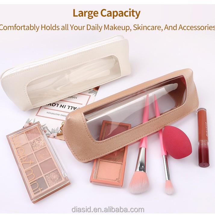 Large Capacity Transparent Makeup Brush and Pencil Storage Bag