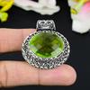 Peridot Gemstone Handmade 925 Steling Silver Jewelry Pendant 1.38" KG-328