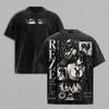 Reze Chainsaw Man Manga T-shirt Harajuku Anime Vintage Washed Men Women Casual Short Sleeve Cotton Loose Comfortable Female Male Clothing