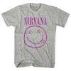 Nirvana Purple Smile Grey T-shirt Officiel Homme Unisexe