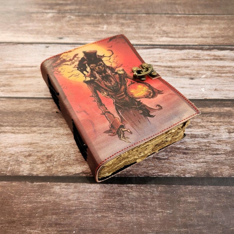 Leather Journal, Notebook, sketchbook, Leather dairy, Halloween gift, Writing journal, Wedding Gift, Book, Dream Journal, Personalized Gift.