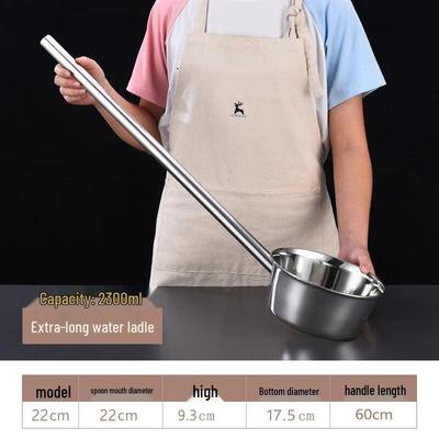 HANDUNYOU Stainless Steel Ladle with Extra-Long Handle