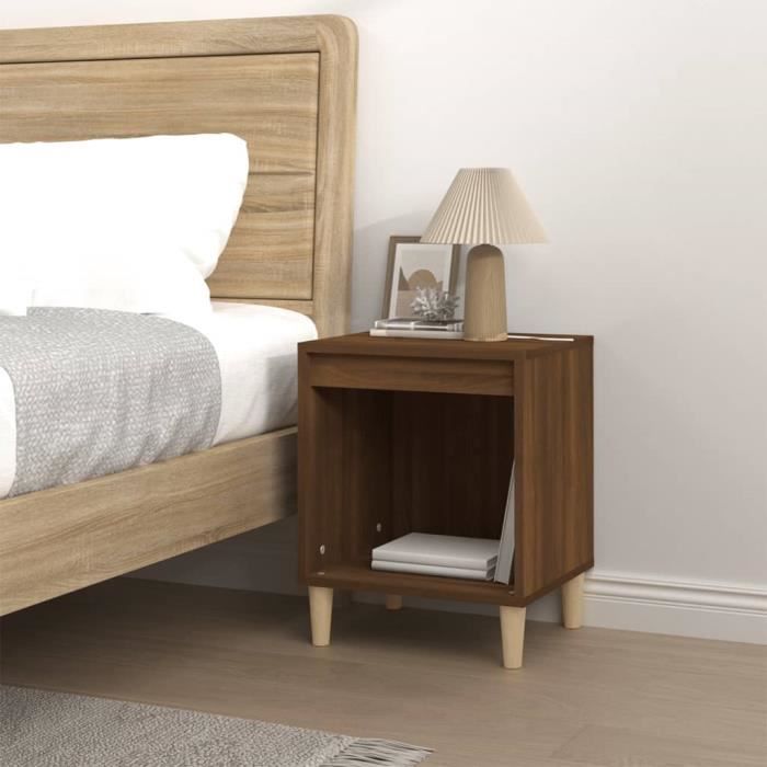 821872 vidaXL Bedside Table Brown Oak 40x35x50 Cm