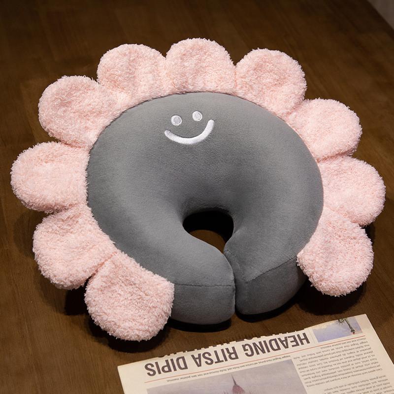 Adorable Cartoon Sunflower Memory Foam Nap Pillow For Kids Desk Rest Removable Cover