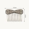 Silver Bow Hair Comb Bow Shape Updo Hair Comb Gifts Back-of-head Bun Hairbrush  Updo Styling