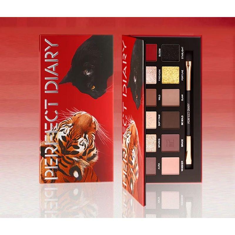 PERFECT DIARY - Golden Tiger & Ink Cat 12 Color Eyeshadow Palette
