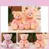 Cuddly Pink Rose Teddy Bear Plush Stuffed Animal For Children Birthday Presents