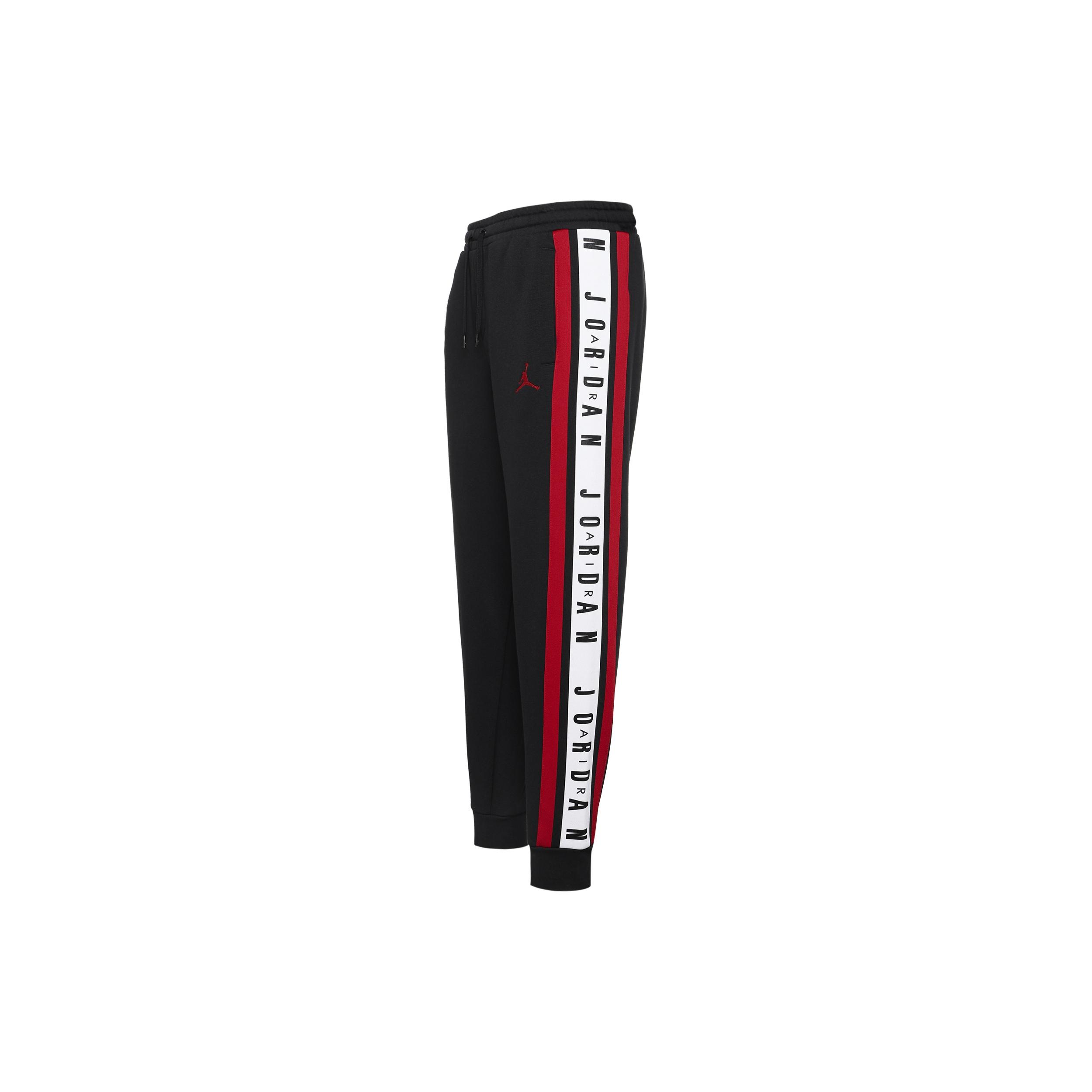 Air Jordan Logo Splicing Fleece Lined Stay Warm Bundle Feet Sweatpants Winter Men s Black DD2329-010 M