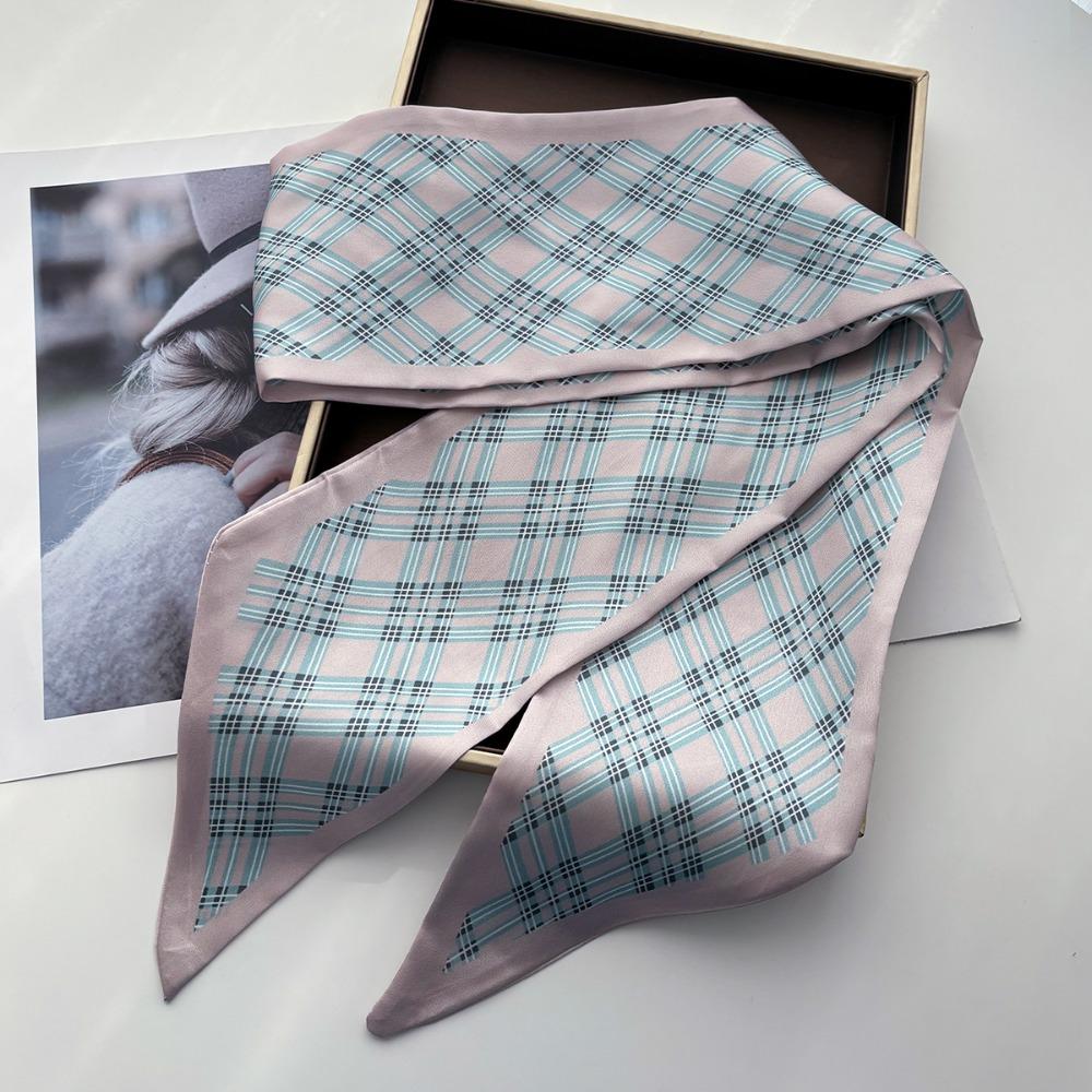 Scarf Women Dot Print Long Silk Feeling Bag Tie Neck Skinny Scarves Female Foulard Hairband Print Lady Neckerchief Ribbon