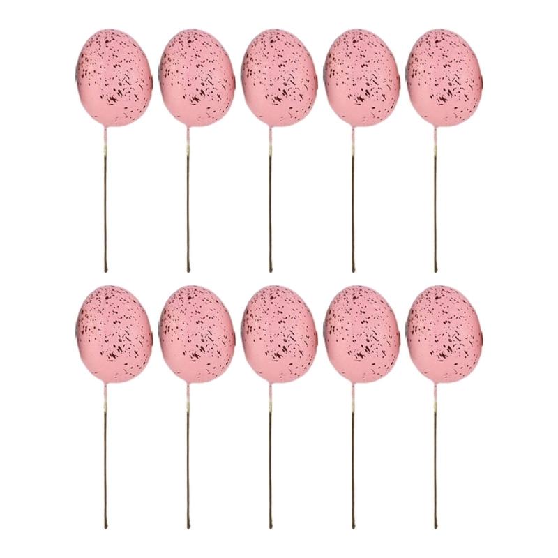 20Pcs Easter Foam Eggs Handmade Art Ornament Decorative Crafts Supplies for Children Adults DIY Photo Props