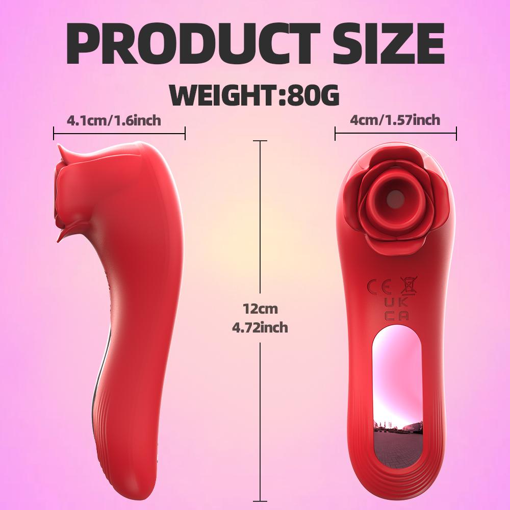 Clit Sucker Oral Nipple Vacuum Sucking Rose Vibrator Female Sex Toy Mini Sucking Vibrating Adults Good Sex Product Suck Vibrator