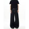 Kisko American Retro Distressed Black Basic Straight-Leg Jeans Unisex Trendy Loose Casual Pants