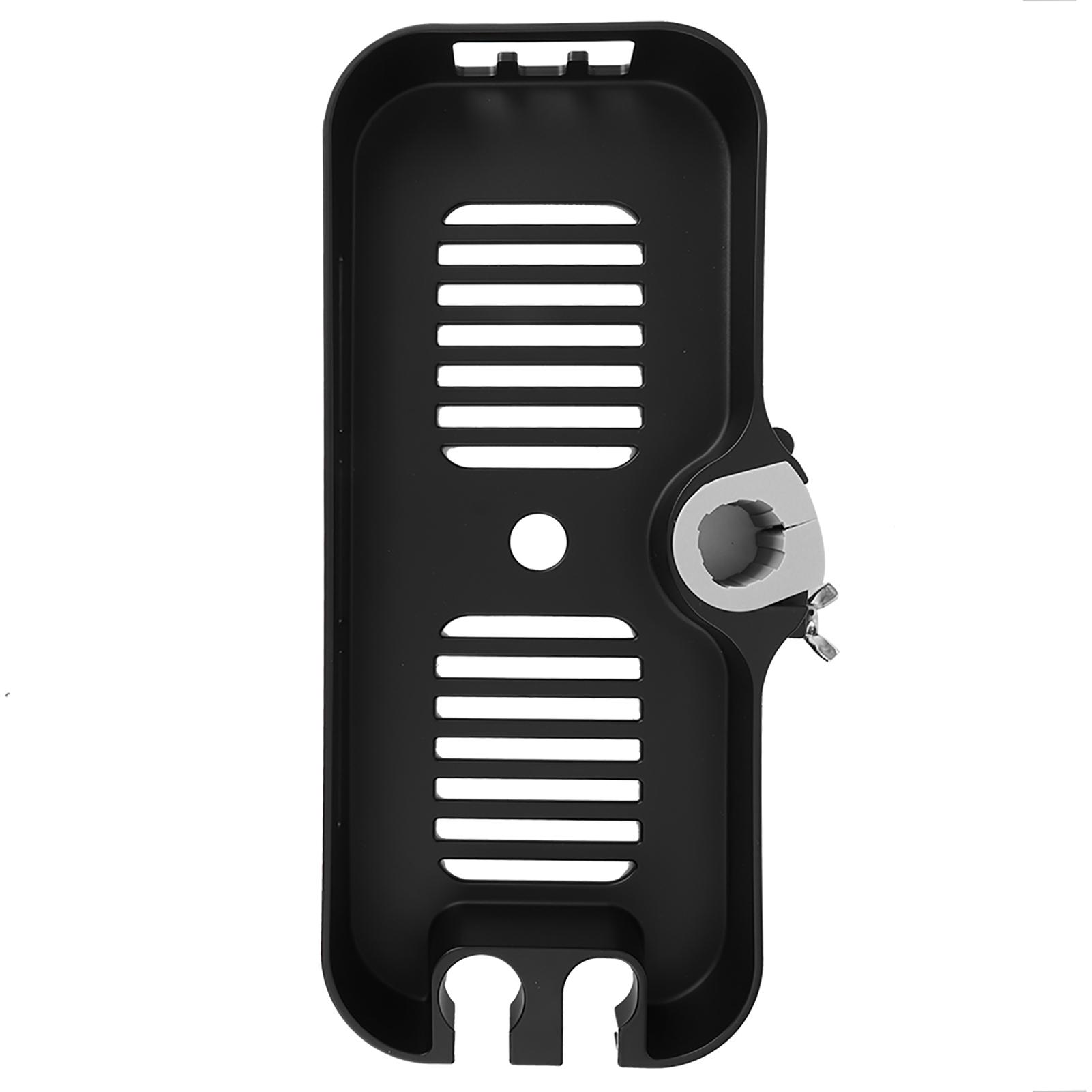 

Matte Black Shower Pole Storage Shelf Rack With Shower Head Holder Bathroom Accessory