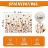 RABUSOFA Floral Fall Placemats Set of 4 for Table Runner, Flower Autumn Thanksgiving Kitchen Dining Table Decoration for Indoor Party 12x18 Inch