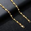 Wind-Plated 18K Gold Bracelet, Simple Fashion Ingot Necklace, Trendy And Cool Personality Light Luxury Jewelry
