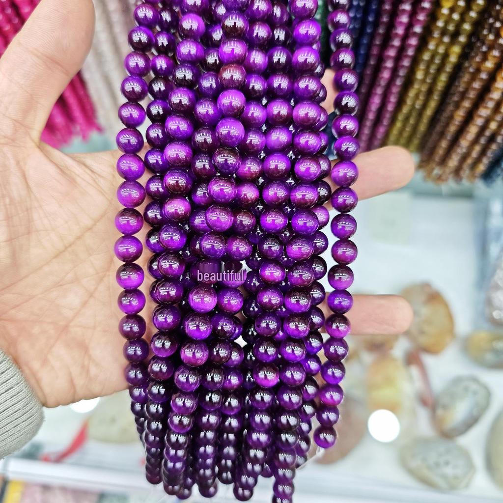 10mm Cat's Eye Stone Beads: Single, Double, Triple Color Options for DIY Jewelry Accessories.