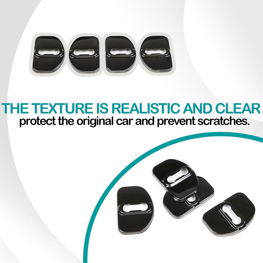 Car Door Lock Latches Cover Protector Compatible with Ineos Grenadier 2020-2024 Stainless Steel Car Door Latch Covers Protection Decoration Car