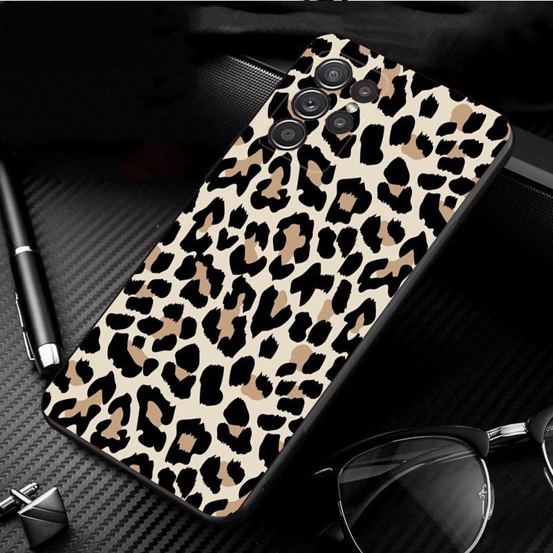 Phone Case for Samsung S26 S25 S24 S23 S22 Ultra S23 S22 S25 Plus S24 FE S26Edge Pink Leopard Print Case
