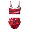 Three-piece Split Print Sexy Women's Swimsuit High-waist Slim Bikini