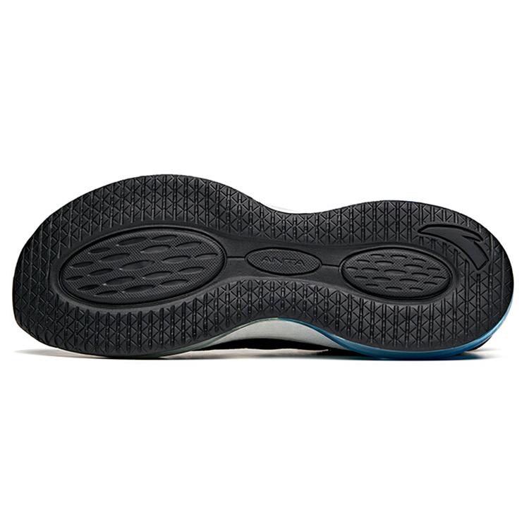 New Anta Cushioned Slip-Resistant Abrasion-Resistant Low-Top Running Shoes Men's Black Silver 112125598-1