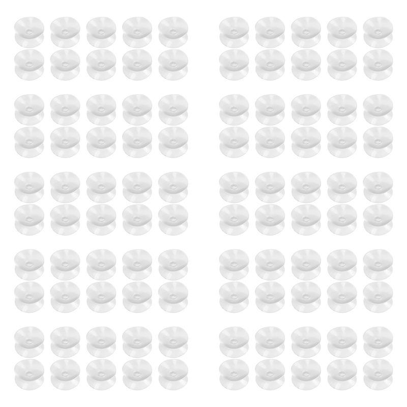 Feb.100 Pcs Double Sided Suction Cup - Sucker Pads For Glass, Plastic - 30Mm Width чистый