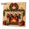 Relaxing Hobby for Adults Xmas Faux Pearl Painting Kit, Christmas 3D Art DIY Winter Scene Set Holiday Craft Project Adults, Festive Home Wall Decor