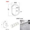 Clear Shower Curtain Rings Pack Of 12 C-shaped Hooks Modern And Simple Design