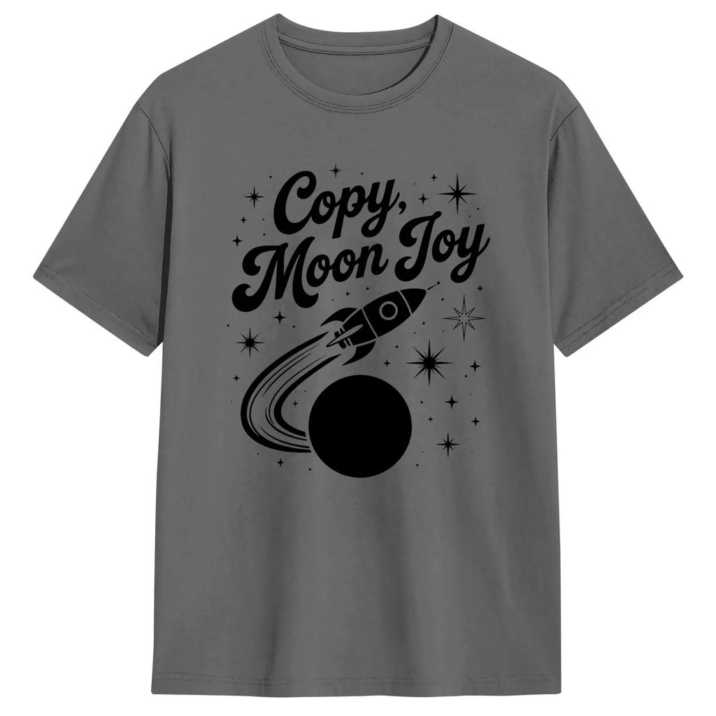2026 Summer Fashion Tee Copy Moon Joy TShirt Unisex Novelty Cotton Tee Shirt Crewneck Short Sleeve T Shirt Original Clothes Y2K
