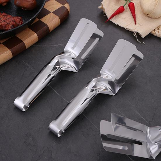 1Pcs Stainless Steel Spatula Tong Long Handle Multifunction BBQ Steak Meat Fish Frying Bread Serving Kitchen Food Flip Shovel Grill Clamp