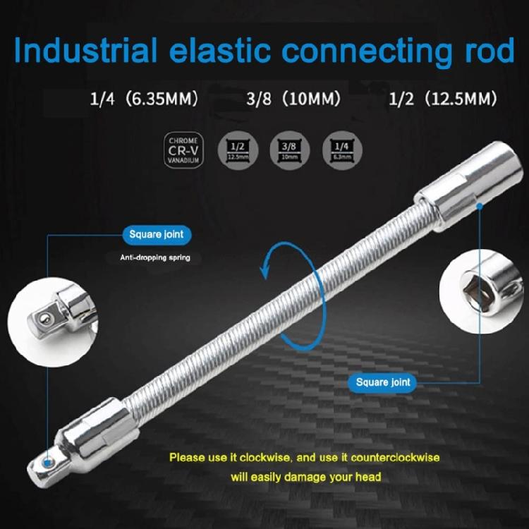 3Pcs High Torques  Wrench Sleeve Set with Bendable Extension Rod Furniture Assembly Wrench for Various Repair Job
