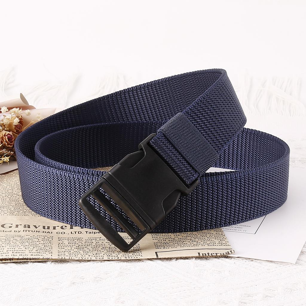 Imitation Nylon Belt Men'S Trendy Men'S Adjustable Casual Braided Belt Tactical Belt Classic Plastic Buckle