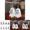 Unique Handmade Wooden Ghost Earrings Perfect For Halloween Book Lovers And Fans