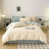 Pure Color Quilted Cotton Yarn-Dyed Bed Sheet & Bedspread Set
