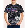 T-shirt casual da uomo e bambino, vestibilità larga