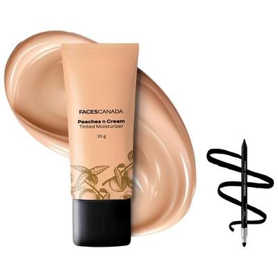 FACESCANADA Ultime Pro Intense Gel Matte Full Coverage Kajal With Smudger & Sharpener For All Skin Types - Black,1.2 G - Light 01, 35 G, 2 Pcs