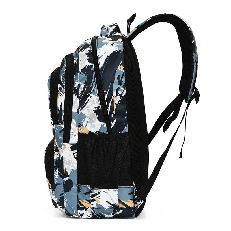 Print Backpack for Men and Women Large Capacity School Travel Bag with Multiple Pockets