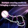 Colorful Metal Men Cock Ring Sex Toys for Man Masturbation Exercise Penis Ring Erection Enhancing Cock Sexual Stimulation Device
