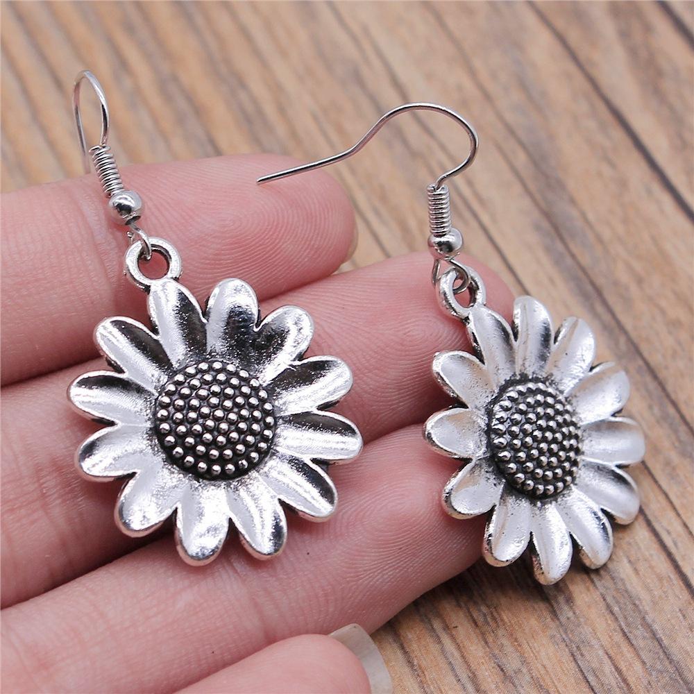 54 Styles Vintage Fashion Women Jewelry Flower Dangle Earring Drop Jewelry Accessories For Women Sunflower Rose Daisy Earrings