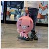 Cute Cartoon Pig Children's Backpack Stylish PVC Eggshell Kindergarten Schoolbags for Boys and Girls Preschool Student Book Bag