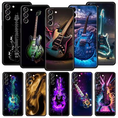 Guitar Music Art Phone Case For Samsung Galaxy S26 Ultra S25 Plus S24 FE S23 S22 5G S21 S20 Cover Black Soft