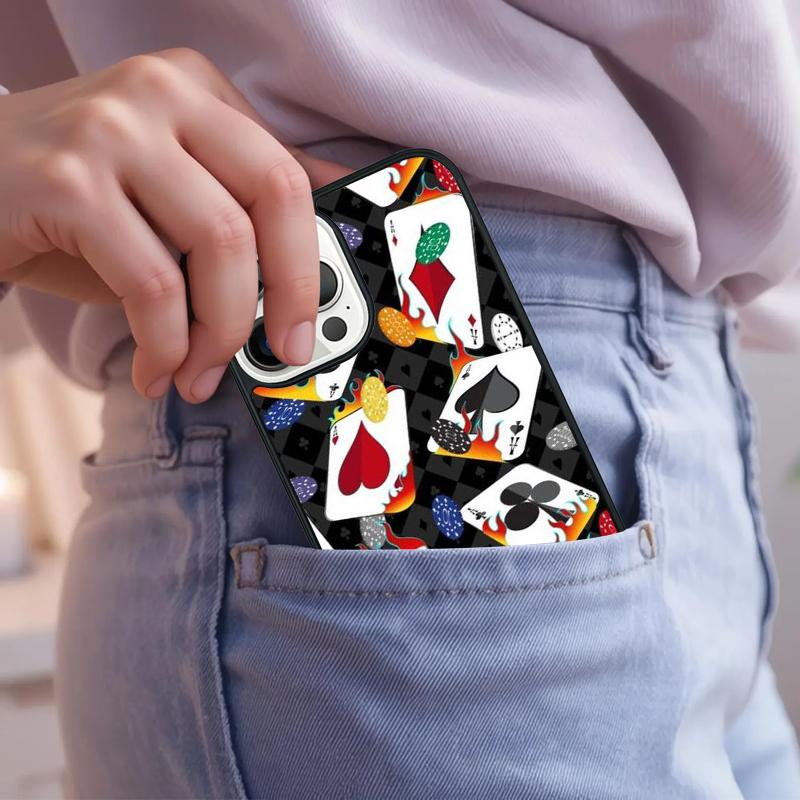 Cards Casino Ace Of Spades Phone Case For iPhone 17 Air 15 16e 14 13 Pro Max Coque 12 11 Pro Max PLUS cover