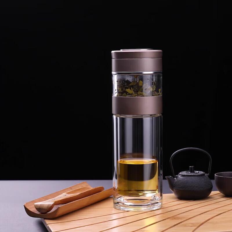 Chuxiaojie 320ML Double Wall Glass Cup