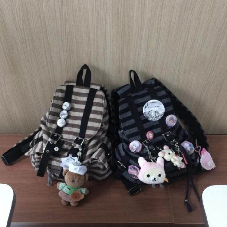Sac à dos scolaire pour étudiants Sac à dos à rayures rétro Sacs à dos de voyage Sacs à dos de jour grande capacité Sac à dos de voyage pour filles