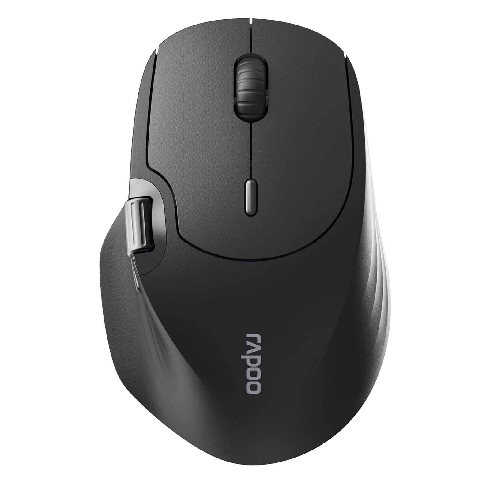 

RAPOO MT560 Wireless DPI Supports up to 6 Side Rechargeable Ergonomic Compatible with and Black Mouse, Bluetooth, Quiet, Compact, 7-Level Switching, чорний