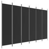 VidaXL Room Divider 6 Panels Folding Room Separator Privacy Screen Partition Living Room Decoration Black 350193