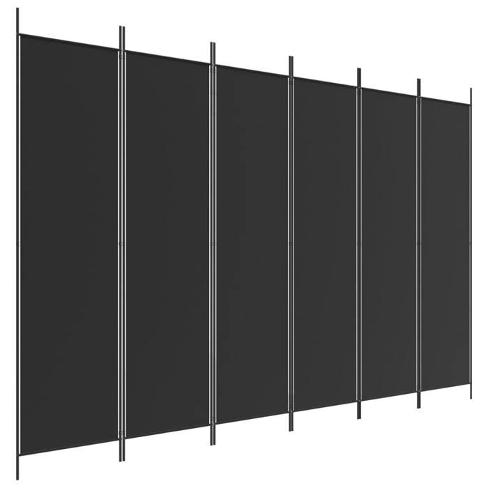 VidaXL Room Divider 6 Panels Folding Room Separator Privacy Screen Partition Living Room Decoration Black 350193