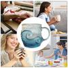 Sea glass wave cup Glass Mug Wave Design ocean theme coffee cup hand blown wave glass unique wave texture beach theme mug